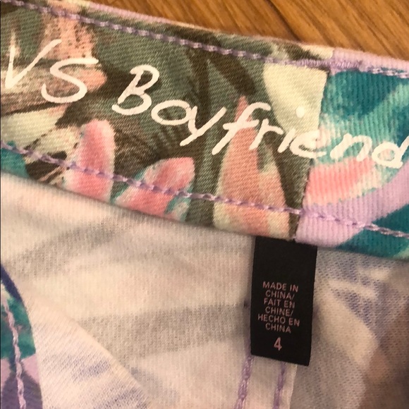 Cutoff Patterned Jean Shorts - Picture 2 of 5